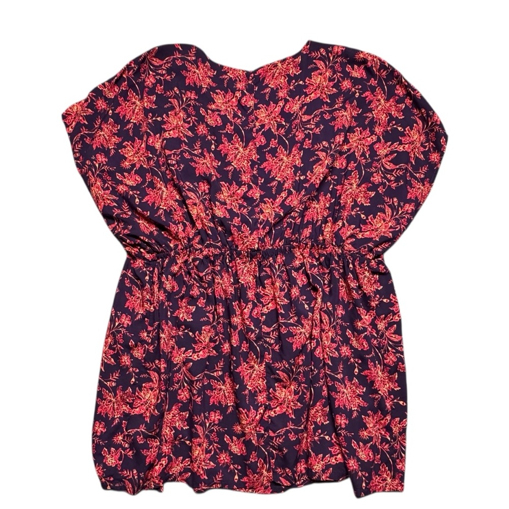 Lands' End Swim Cover-Up Size M/L Modal Floral Pink Purple Beach Lightweight - Picture 3 of 14